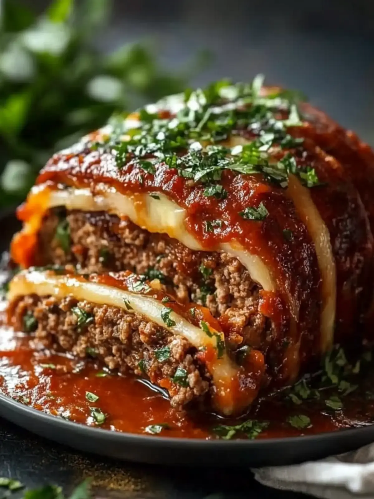 Stuffed Italian Meatloaf: Cheesy Bliss in Every Bite 2 Stuffed Italian Meatloaf