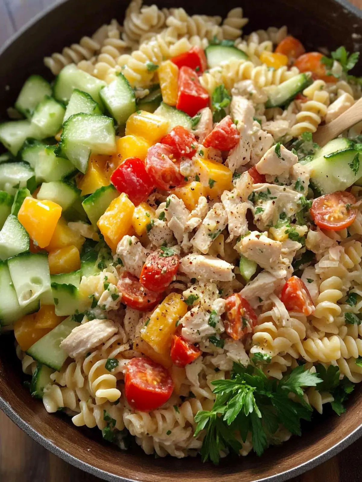 Zesty Chicken Pasta Salad with Lemon Parmesan Goodness 4 Chicken Pasta Salad