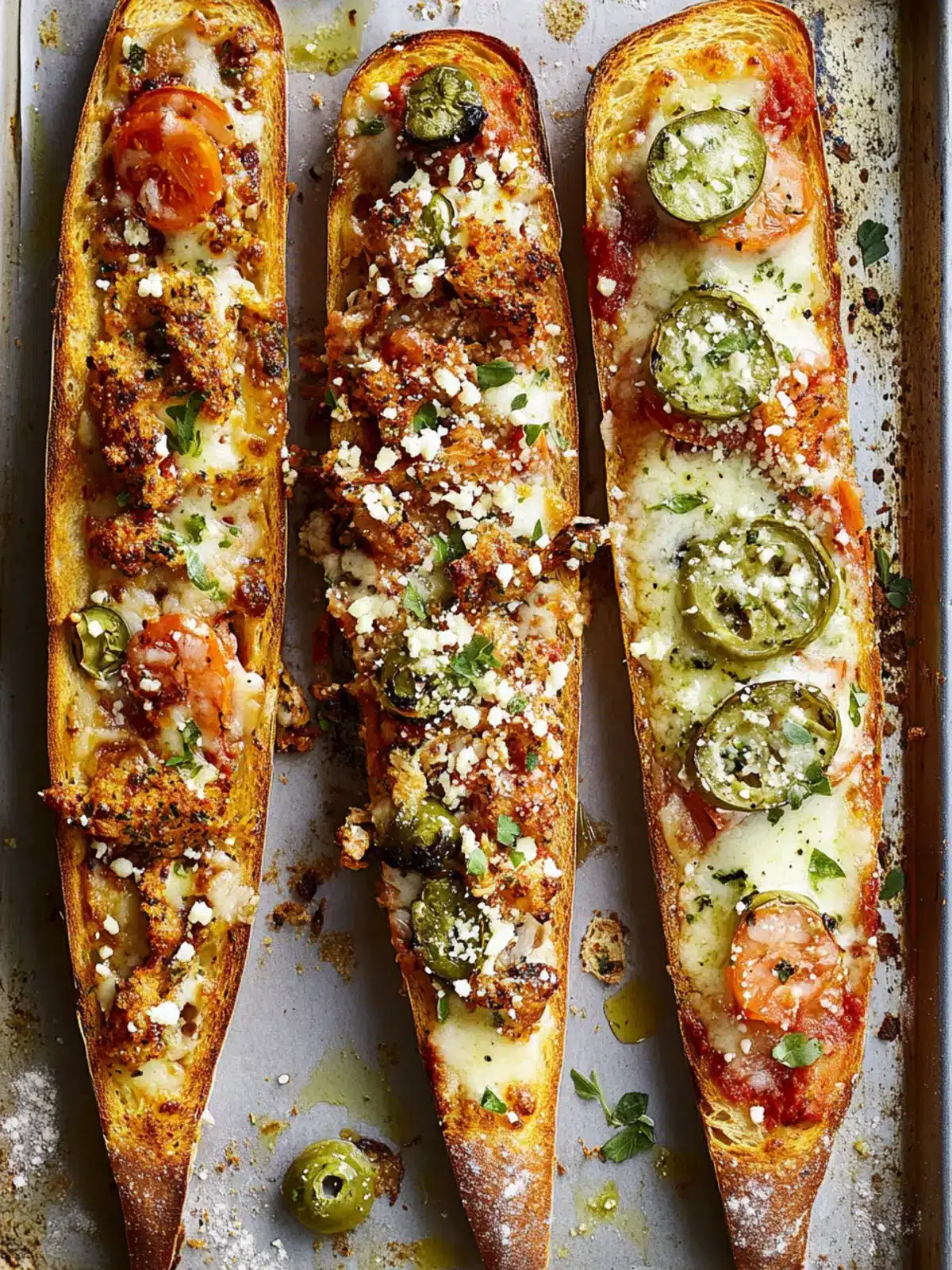 Irresistible Baguette Pizzas: Quick, Easy, and Flavor-Packed! 2 Baguette Pizzas
