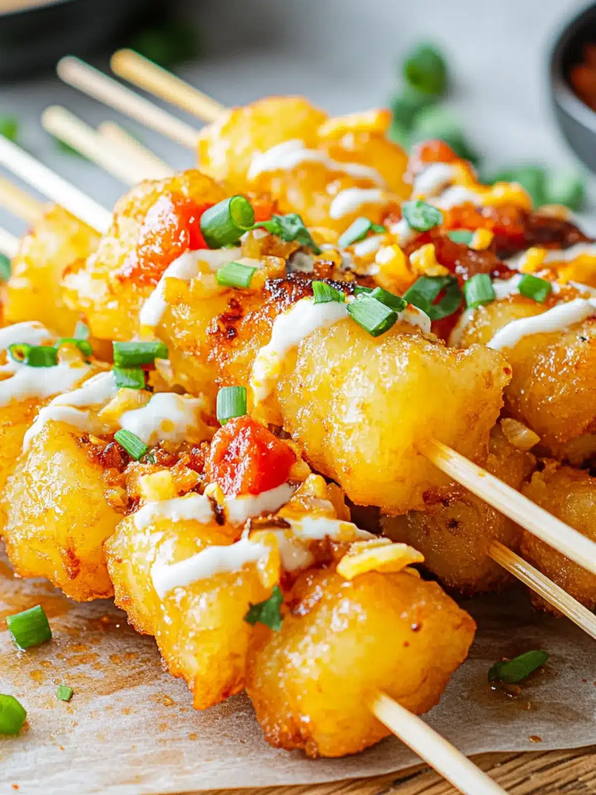Irresistible Loaded Tater Tot Skewers for Your Next Party 4 Loaded Tater Tot Skewers