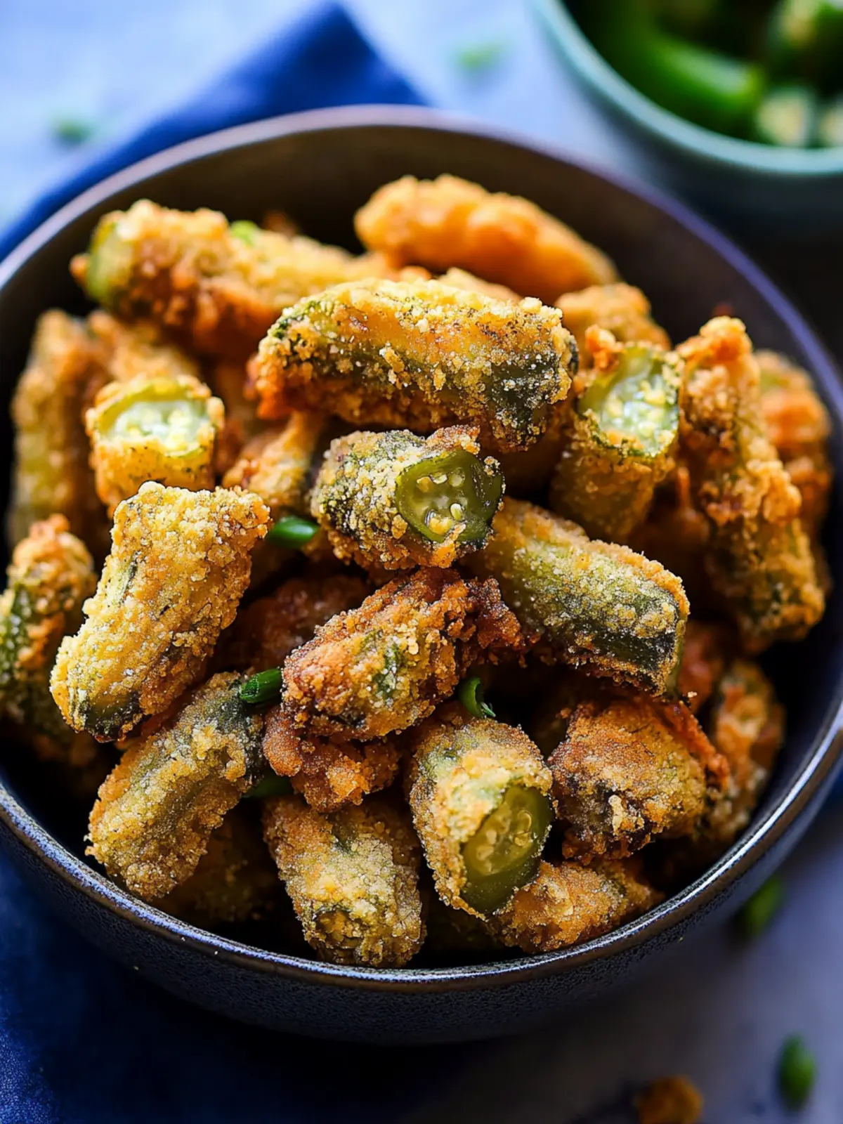 Crispy Vegan Fried Okra: A Southern Delight in 15 Minutes 3 Vegan Fried Okra
