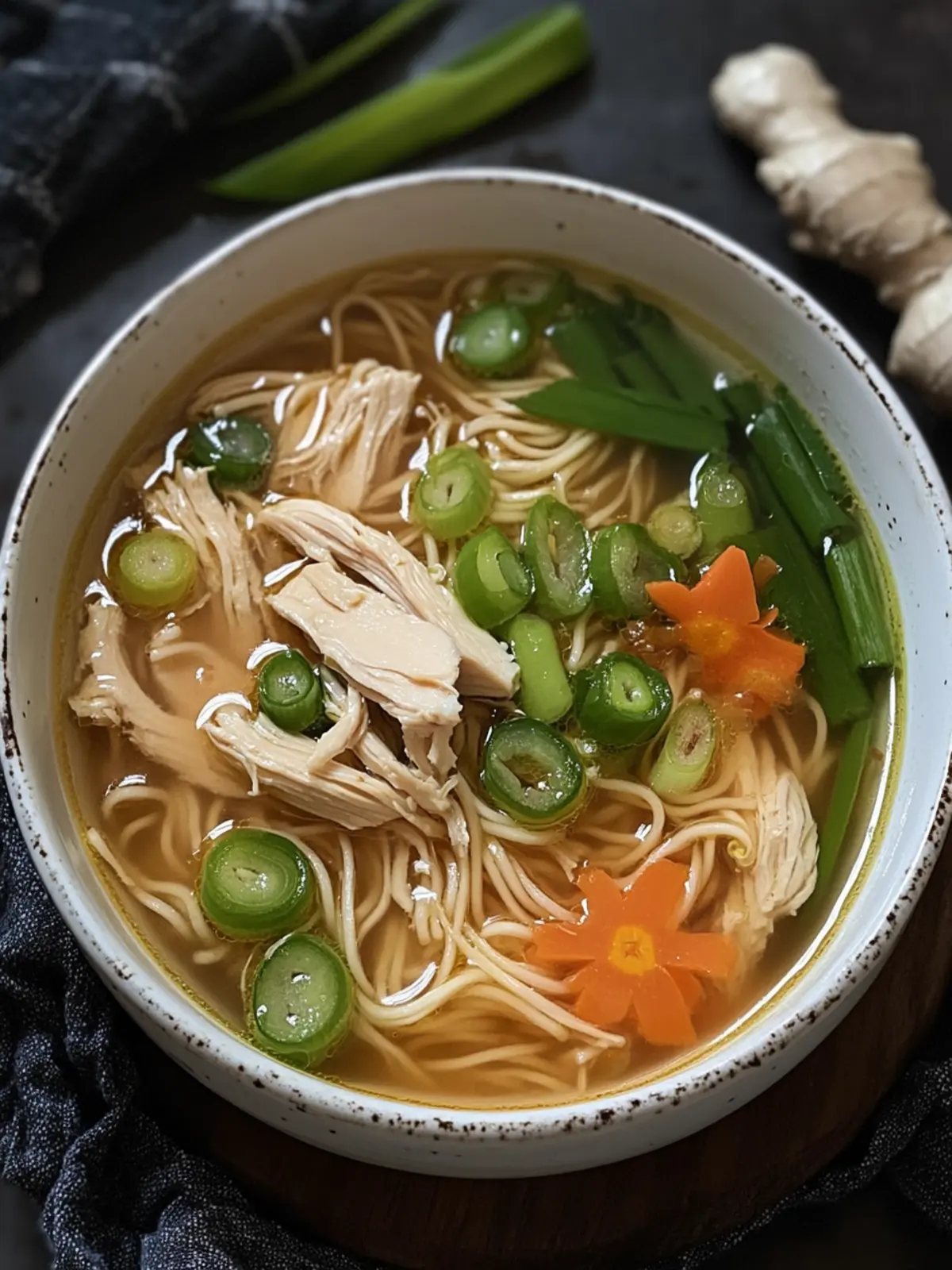 Aromatic Ginger Scallion Chicken Noodle Soup for Cozy Nights 3 Aromatic Ginger Scallion Chicken Noodle Soup