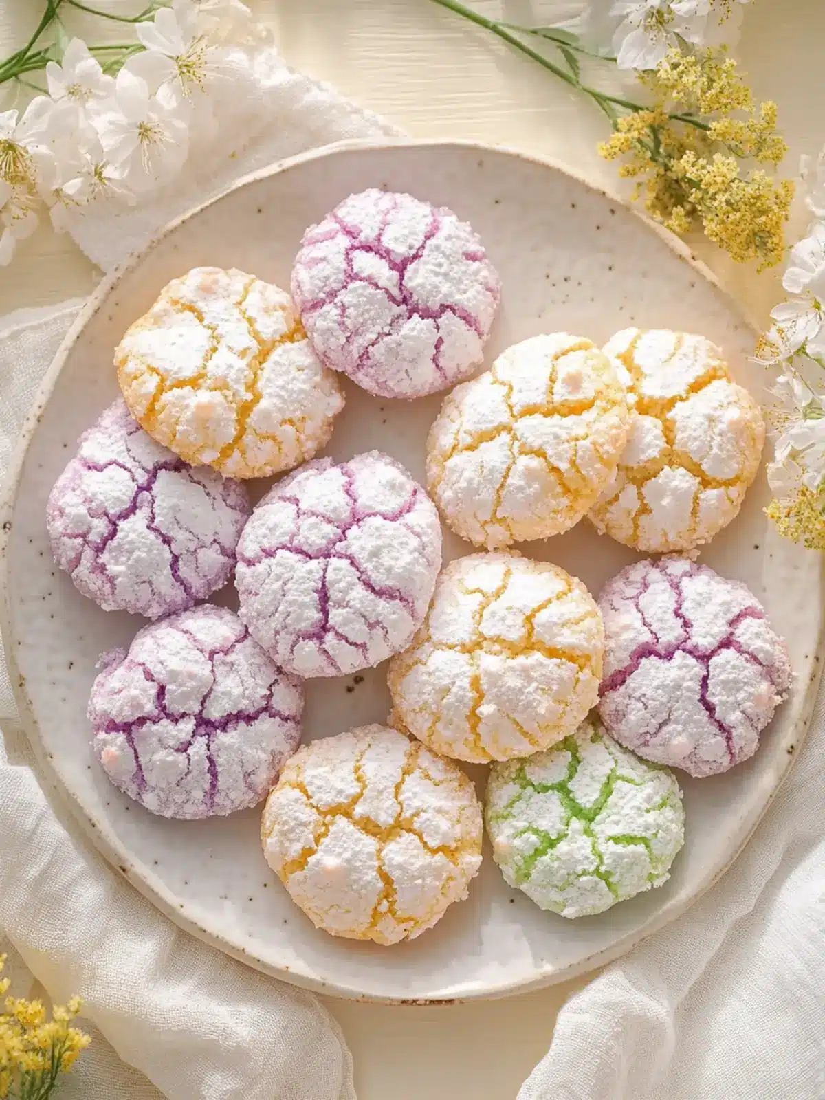 Chewy Springtime Crinkle Cookies for a Joyful Treat 2 Springtime Crinkle Cookies