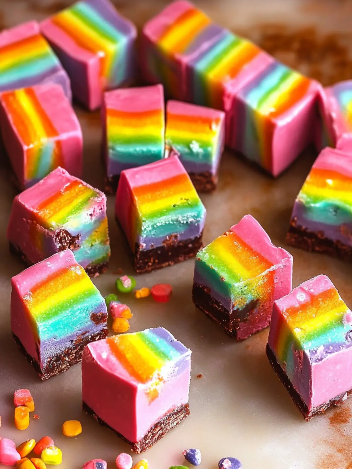 Rainbow Fudge Recipe: No-Bake Sweet Treat for Everyone 2 Rainbow Fudge