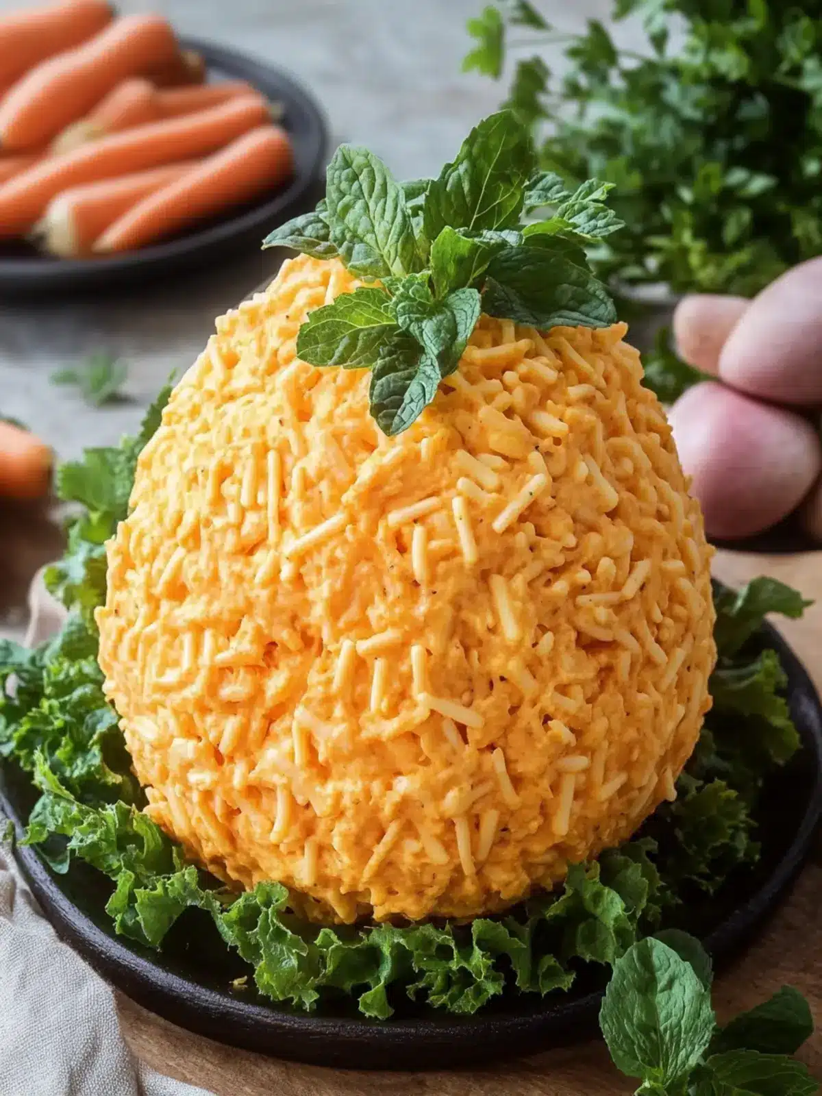 Delicious Easter Carrot Cheeseball: A Festive Party Hit! 3 EASTER CARROT CHEESEBALL