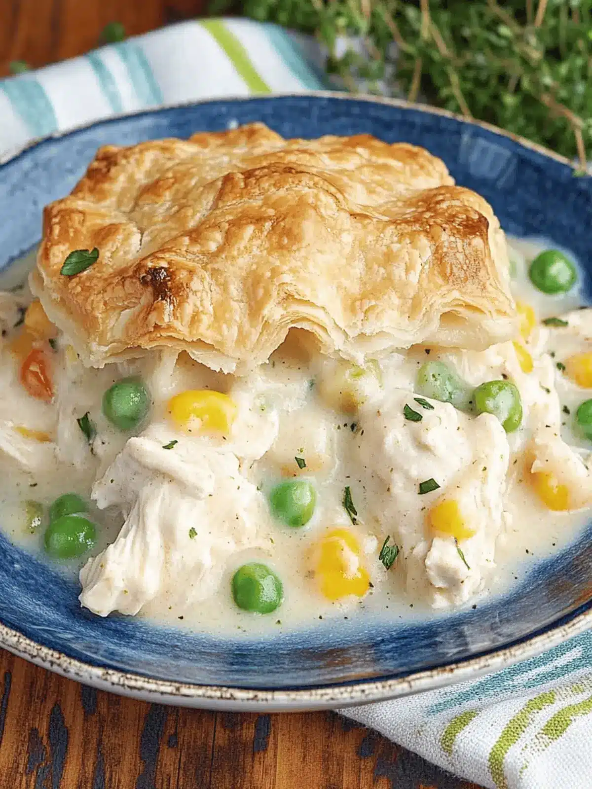 Cozy Chicken Pot Pie Casserole with Flaky Biscuit Bliss 3 Chicken Pot Pie Casserole