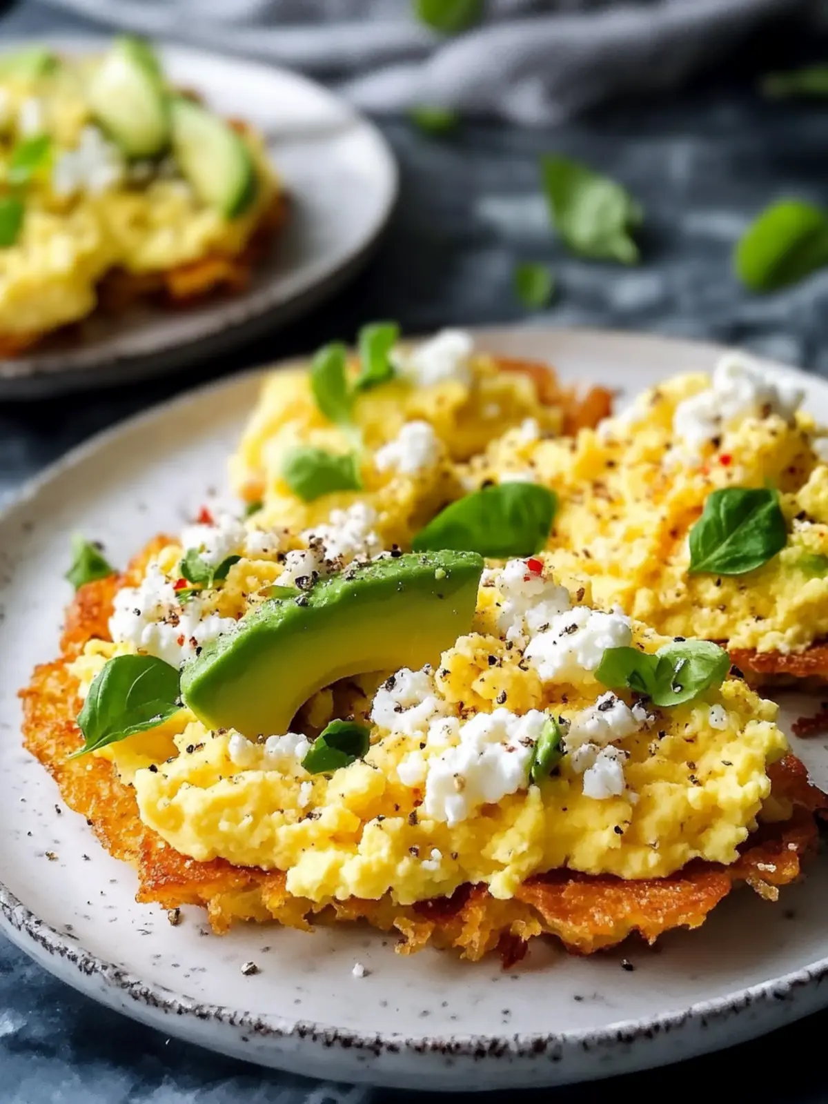 Savory Loaded Hash Browns with Scrambled Eggs & Avocado Recipe 3 Loaded Hash Browns with Scrambled Eggs, Avocado, and Cottage Cheese Recipe