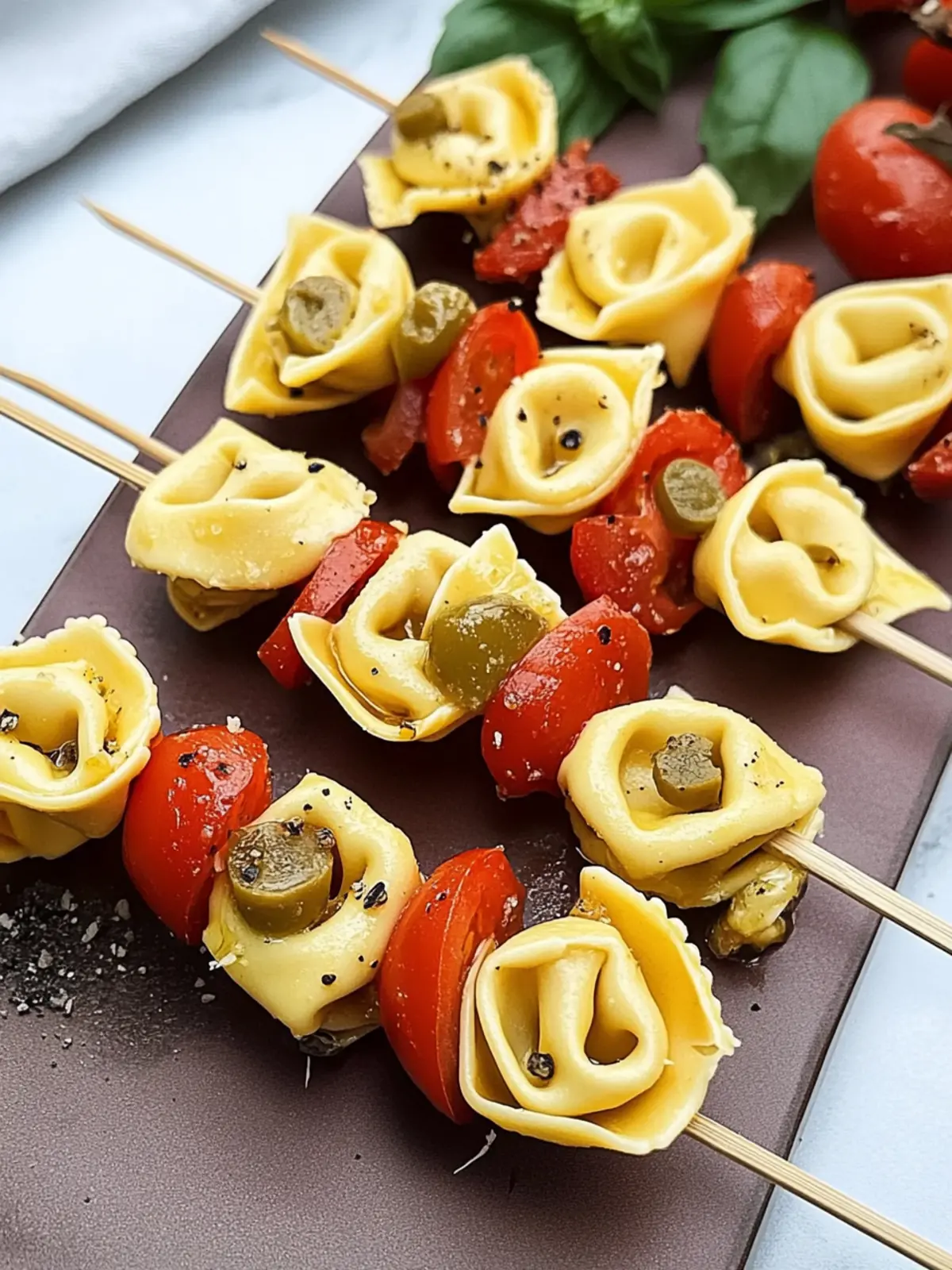 Cheesy Tortellini Skewers: Quick Bites for Any Occasion 3 Cheesy Tortellini Skewers