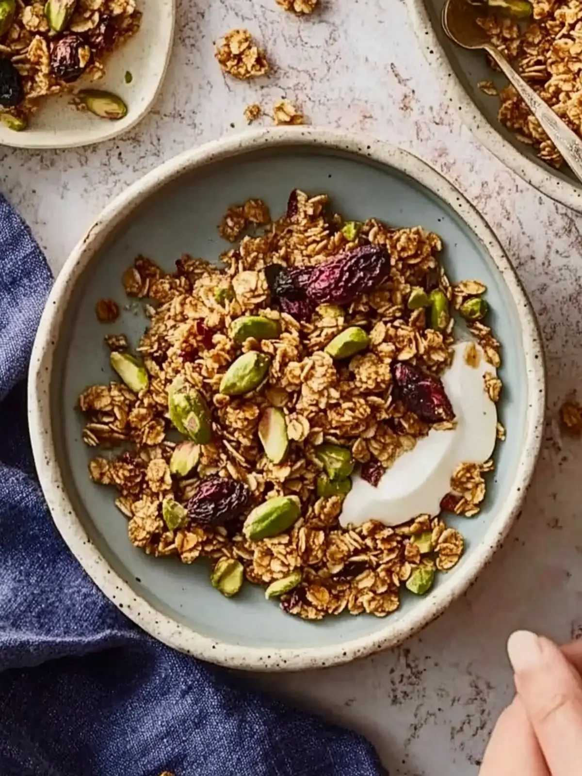 Delicious Tahini and Pistachio Granola for Crunchy Mornings 4 Tahini and pistachio granola