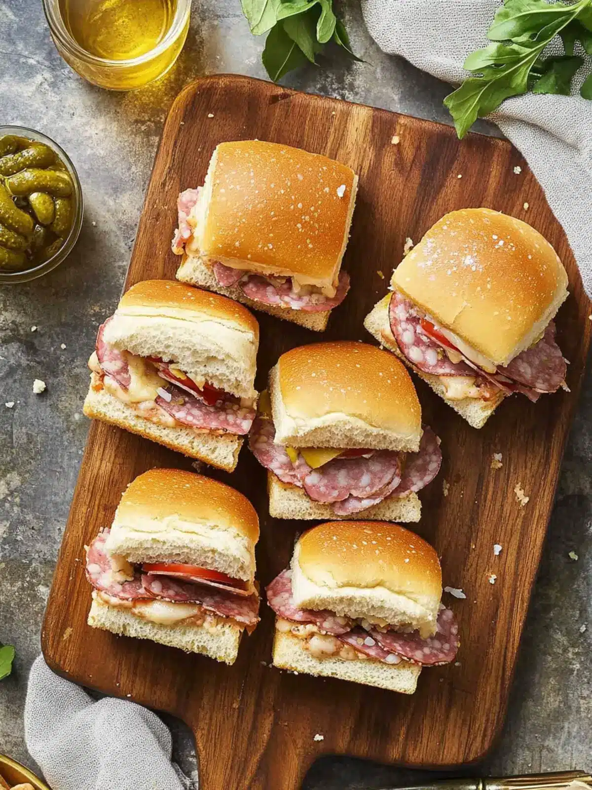 Muffuletta Sliders: New Orleans Flavor for Your Game Day Feast 2 Muffuletta Sliders