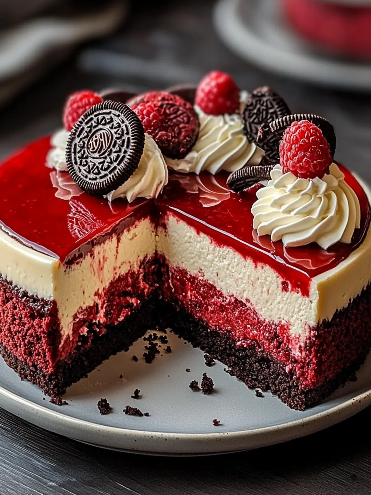 Irresistible Red Velvet Oreo Cheesecake for Ultimate Delight 3 Red Velvet Oreo Cheesecake