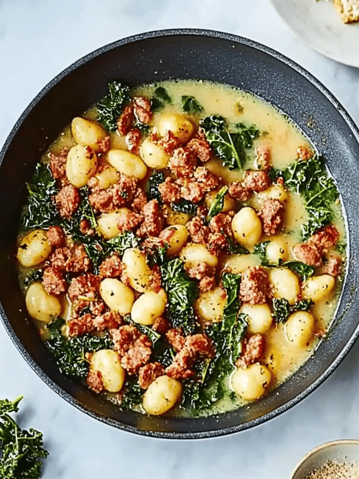 Sausage, Kale & Gnocchi One-Pot: 20-Minute Dinner Delight 4 Sausage, kale & gnocchi one-pot