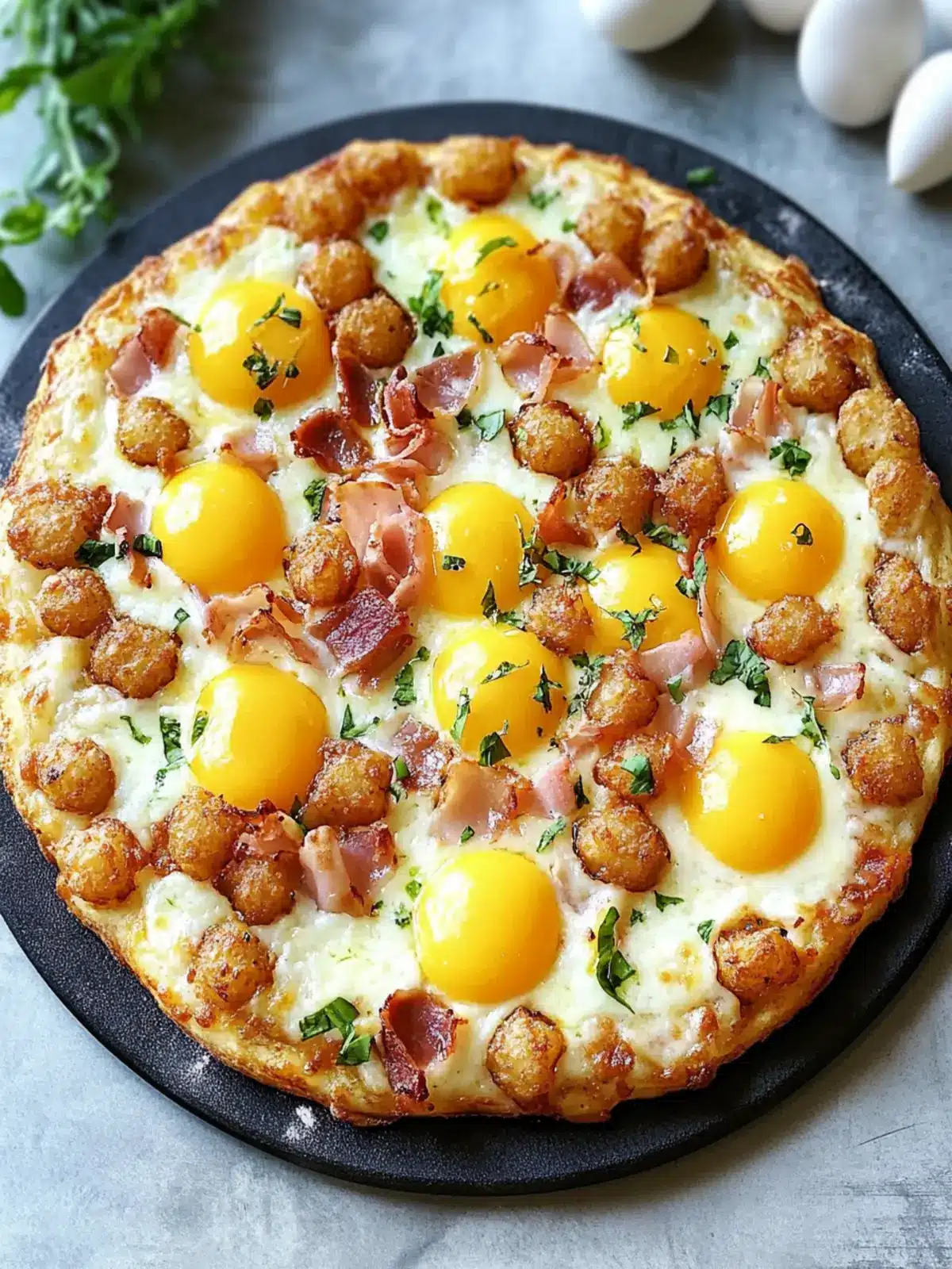 Tater Tot Breakfast Pizza: A Fun Twist on Morning Comfort 4 Tater Tot Breakfast Pizza