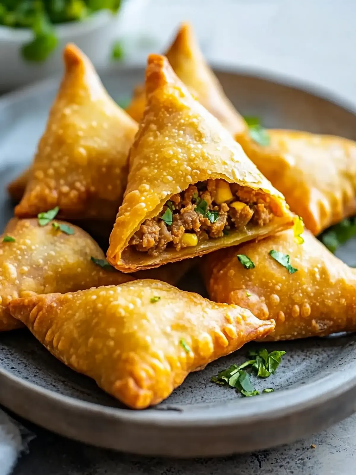 Irresistible Meat-Filled Samosas: Flavor-Packed Perfection 2 Meat-Filled Samosas