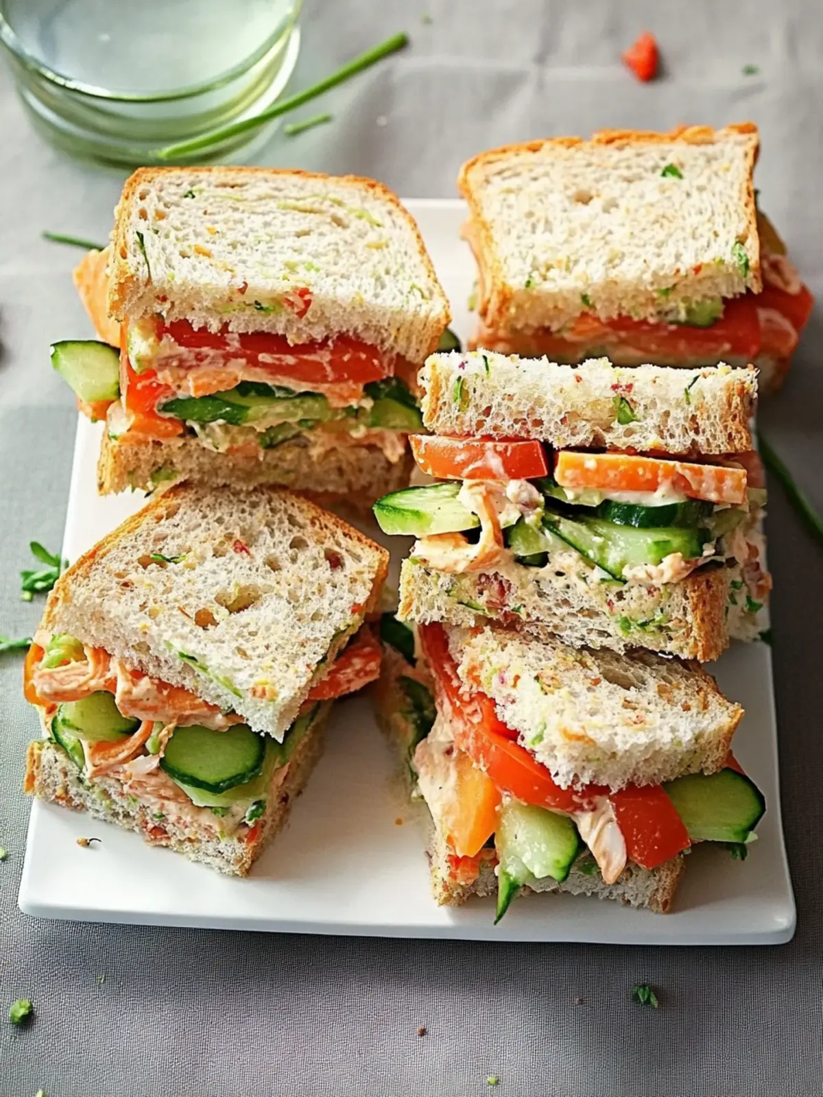 Delicious Vegetable Tea Sandwiches for a Fresh, Light Bite 3 vegetable tea sandwiches