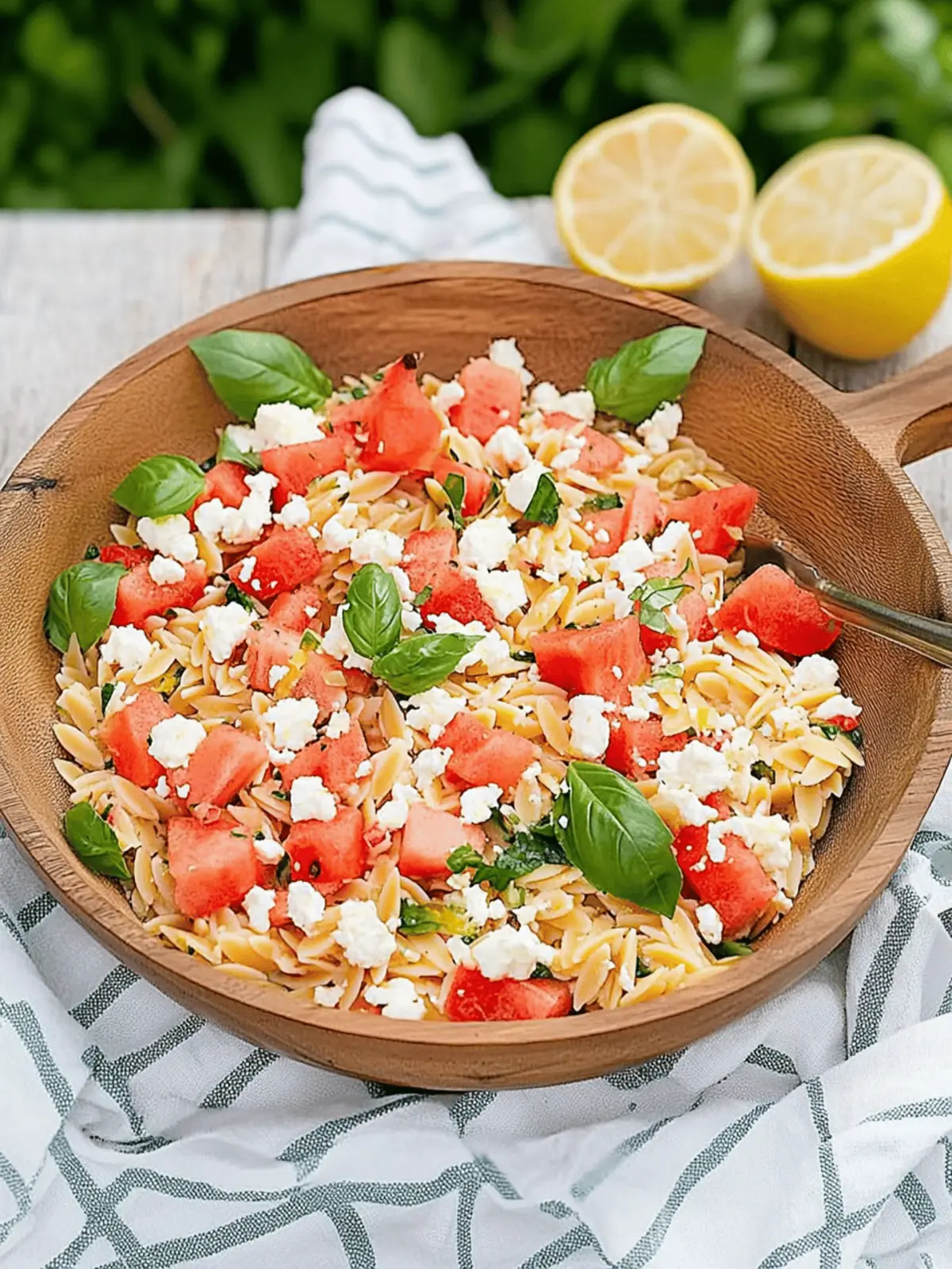 Zesty Watermelon Feta Orzo Salad with Lemon and Basil Bliss 3 Watermelon Feta Orzo Salad with Lemon and Basil
