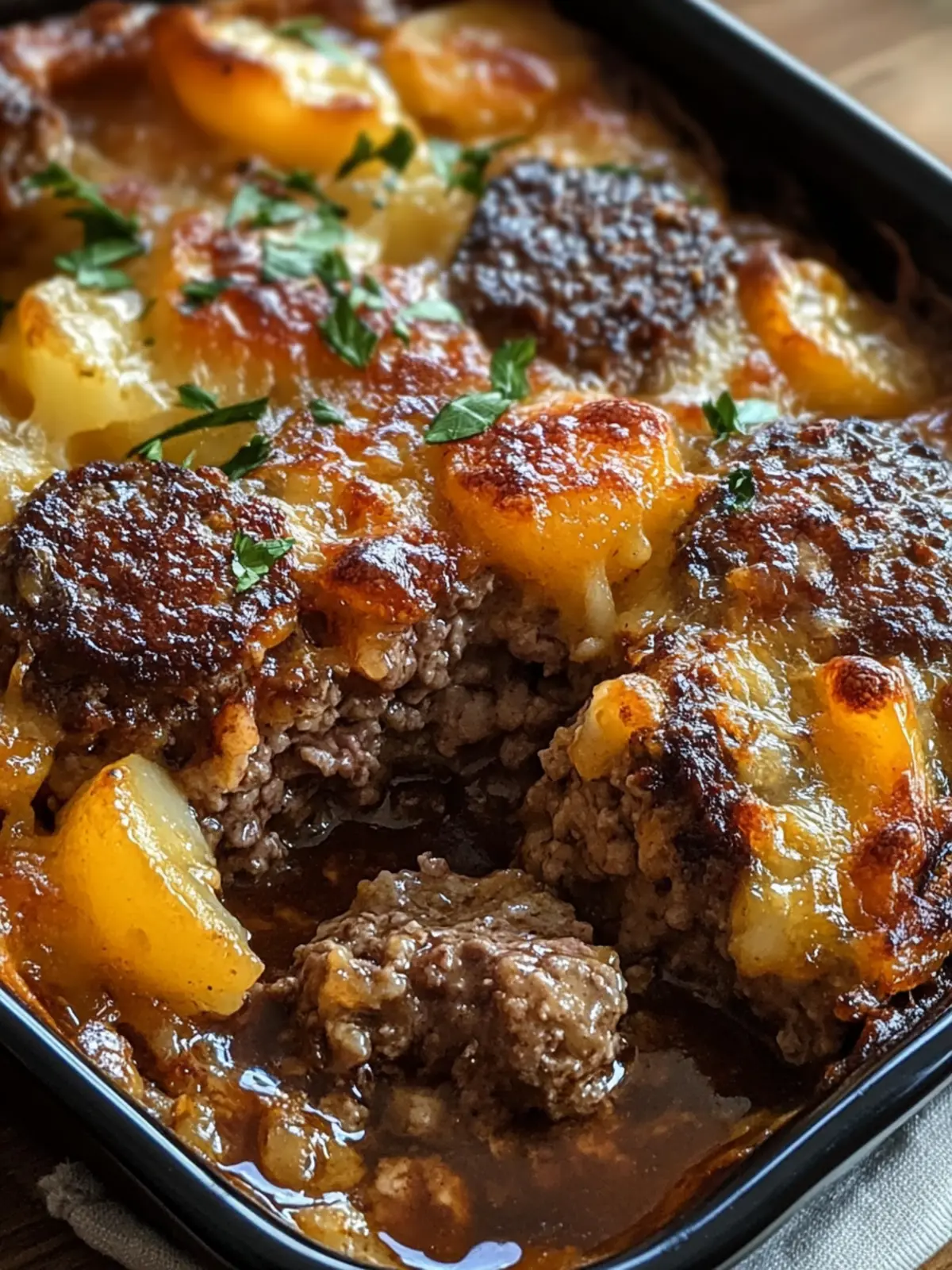 Hearty Hamburger Steak Bake for Comforting Family Dinners 2 Hamburger Steak Bake