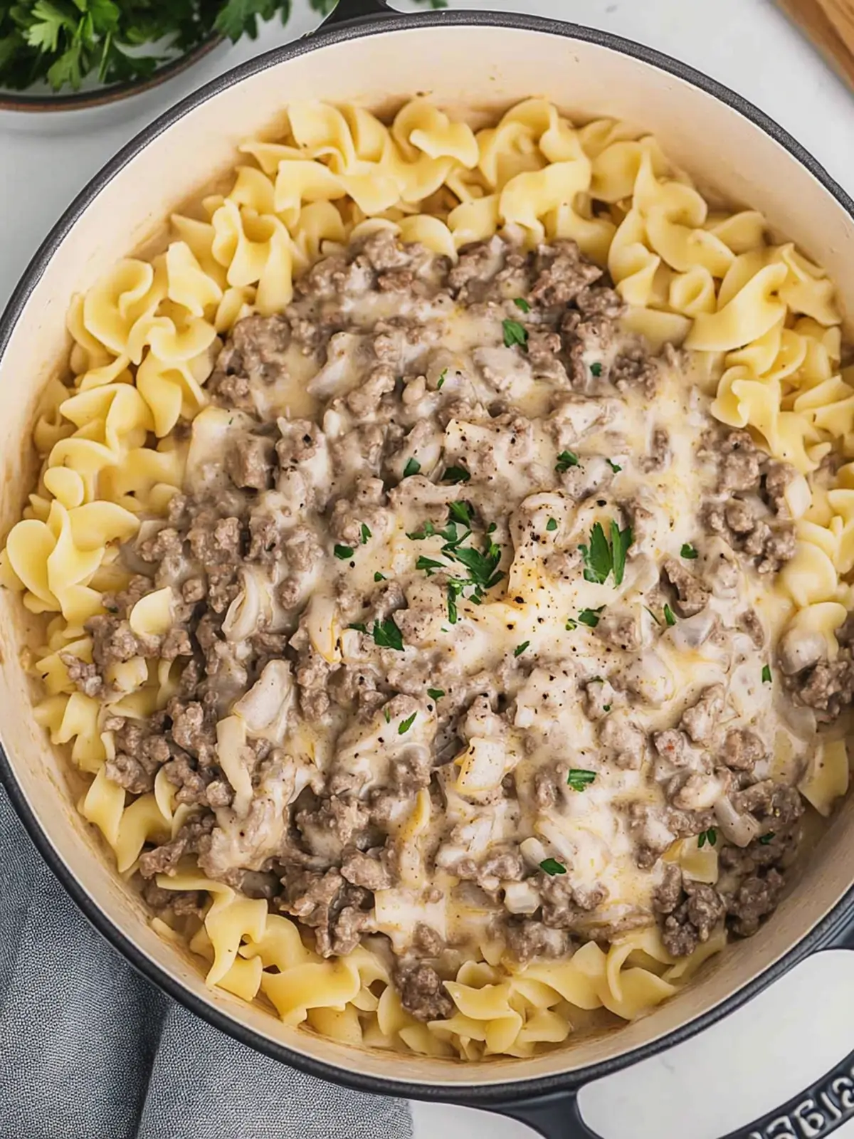 Creamy Hamburger Stroganoff in 30 Minutes Flat 3 Hamburger Stroganoff