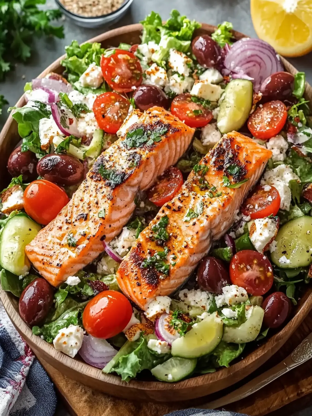 Mediterranean Salmon Salad: A Quick, Flavor-Packed Delight 2 Mediterranean Salmon Salad