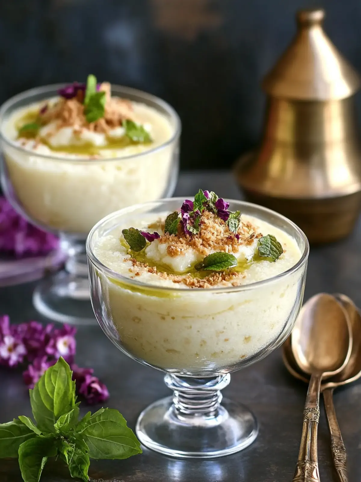 Vegan Lebanese Semolina Pudding with Cranberries Delight 3 Lebanese Semolina Pudding