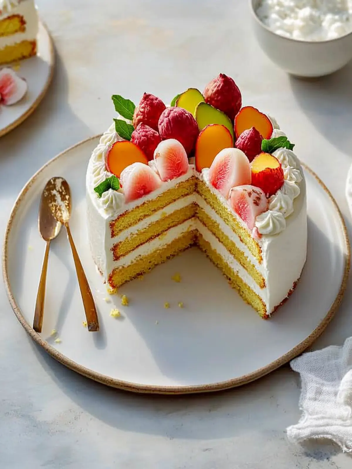 Heavenly Lychee Cake for a Festive Lunar New Year Treat 4 Lychee Cake