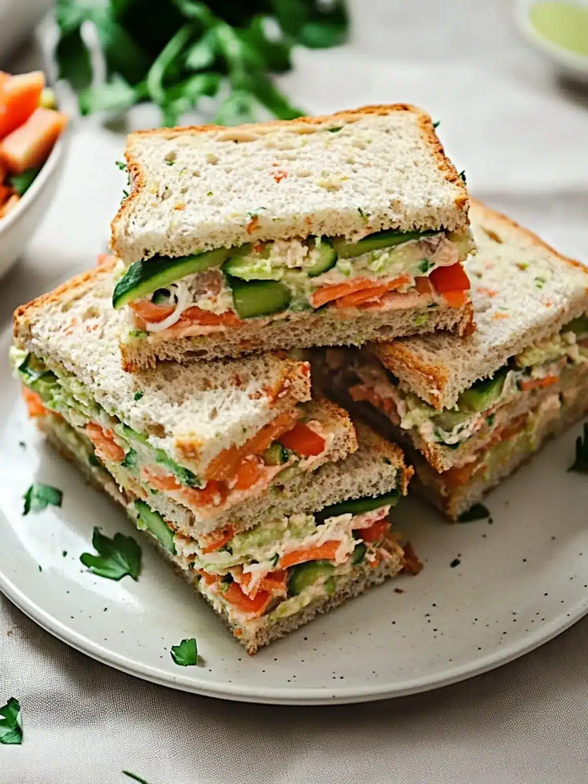 Delicious Vegetable Tea Sandwiches for a Fresh, Light Bite 4 vegetable tea sandwiches