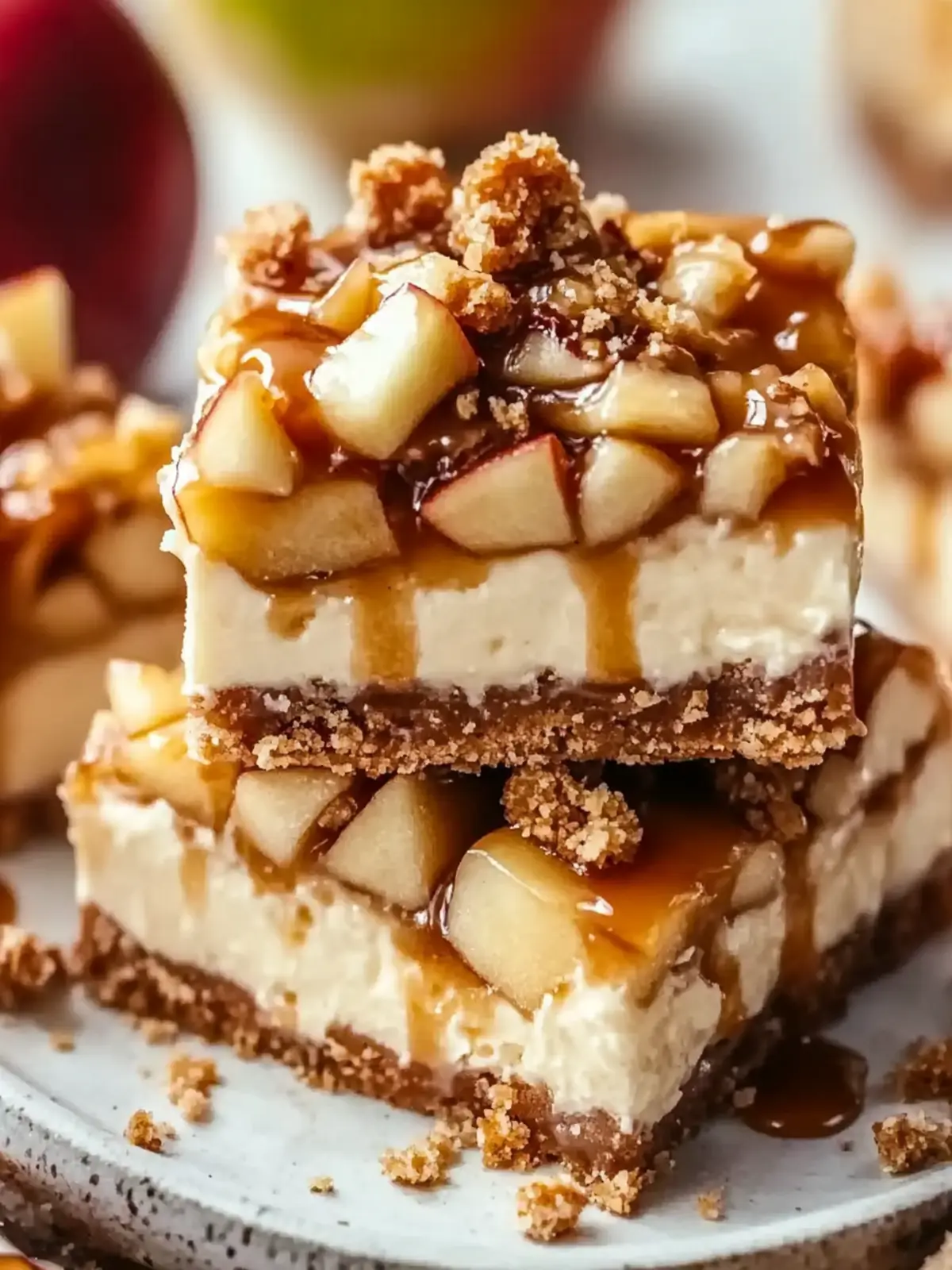 Decadent Caramel Apple Cheesecake Bars to Delight Your Tastebuds 2 Caramel Apple Cheesecake Bars