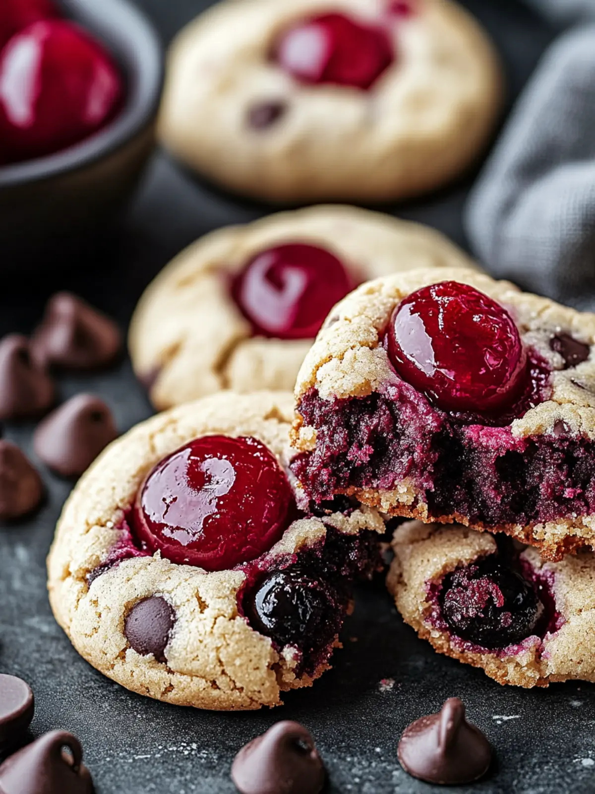 Maraschino Cherry Chocolate Chip Cookies for Sweet Nostalgia 4 Maraschino Cherry Chocolate Chip Cookies