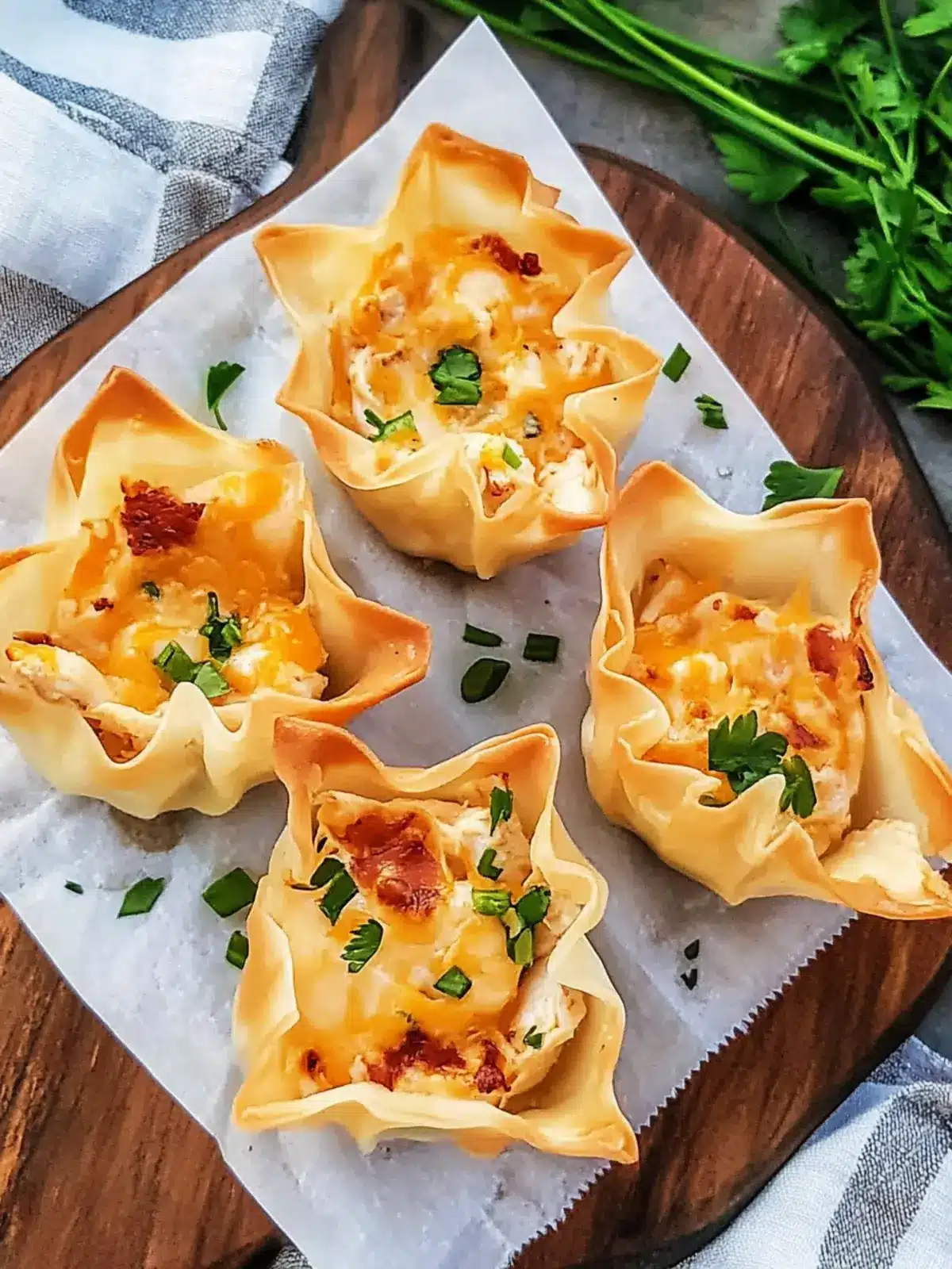 Cheesy Ranch Chicken Wonton Cups: Snack Heaven in Every Bite 2 Cheesy Ranch Chicken Wonton Cups