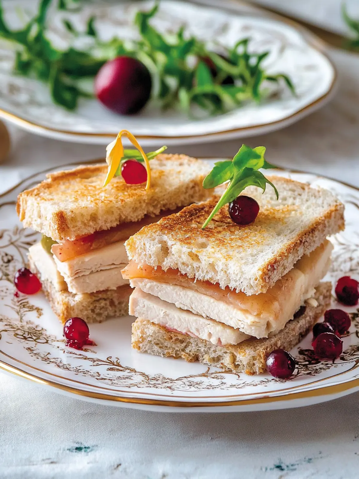 Turkey Tea Sandwiches with Cranberry: Effortless Party Bites 4 Turkey Tea Sandwiches with Cranberry