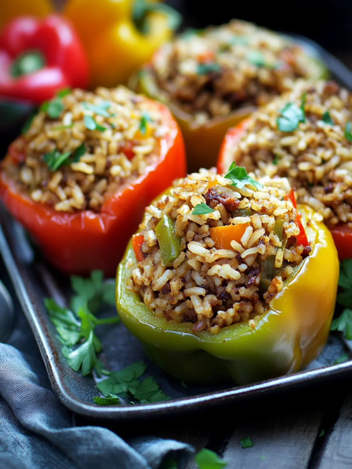 Savory Louisiana Dirty Rice Stuffed Peppers You ll Love 4 Louisiana Dirty Rice Stuffed Peppers