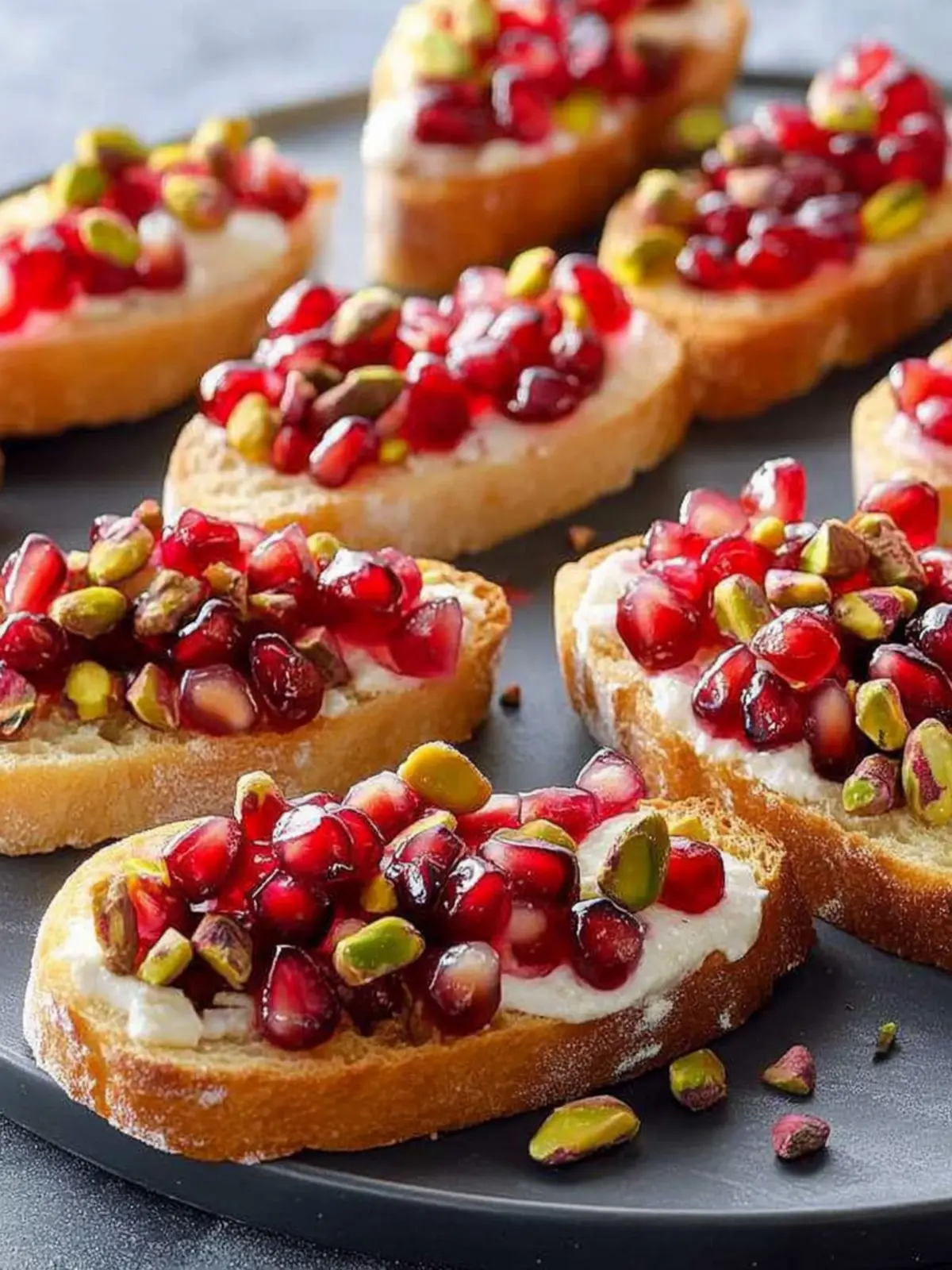 Pomegranate Pistachio Crostini: Your New Favorite Appetizer 4 Pomegranate Pistachio Crostini