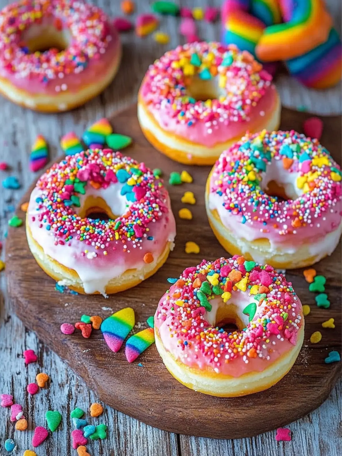 Colorful Rainbow Donuts That Spark Joy in Every Bite 4 Rainbow Donuts