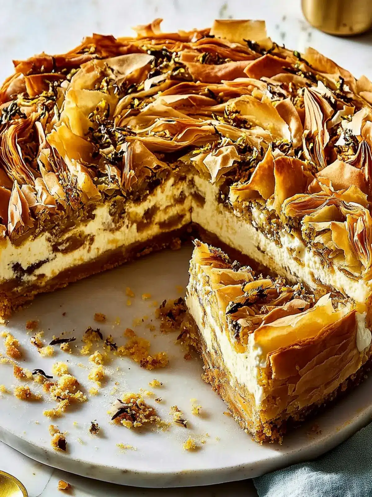 Baklava Cheesecake: A Creamy Twist on a Classic Delight 2 Baklava Cheesecake