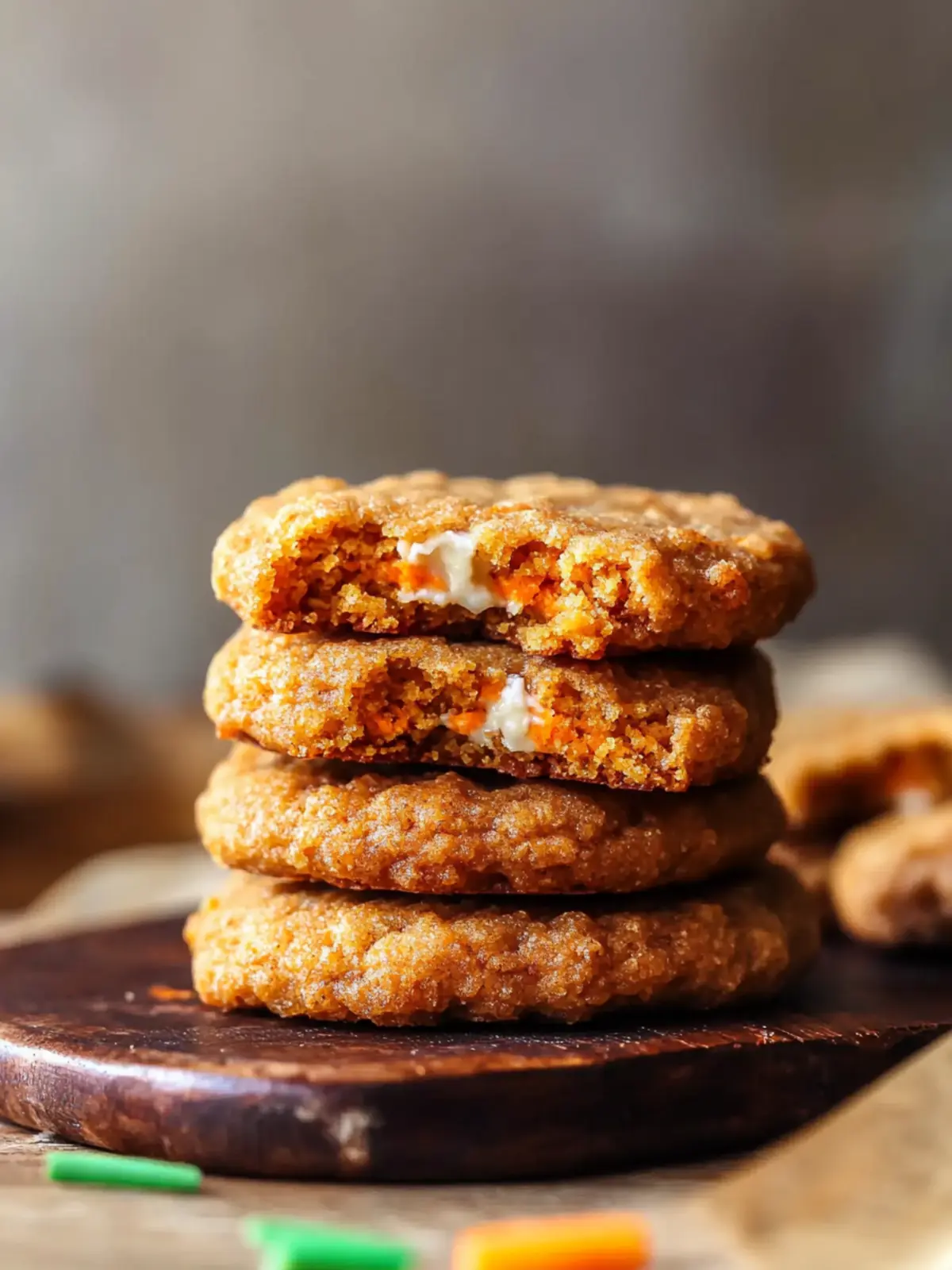 Chewy Carrot Cake Cookies with Creamy Surprise Filling 2 Carrot Cake Cookies