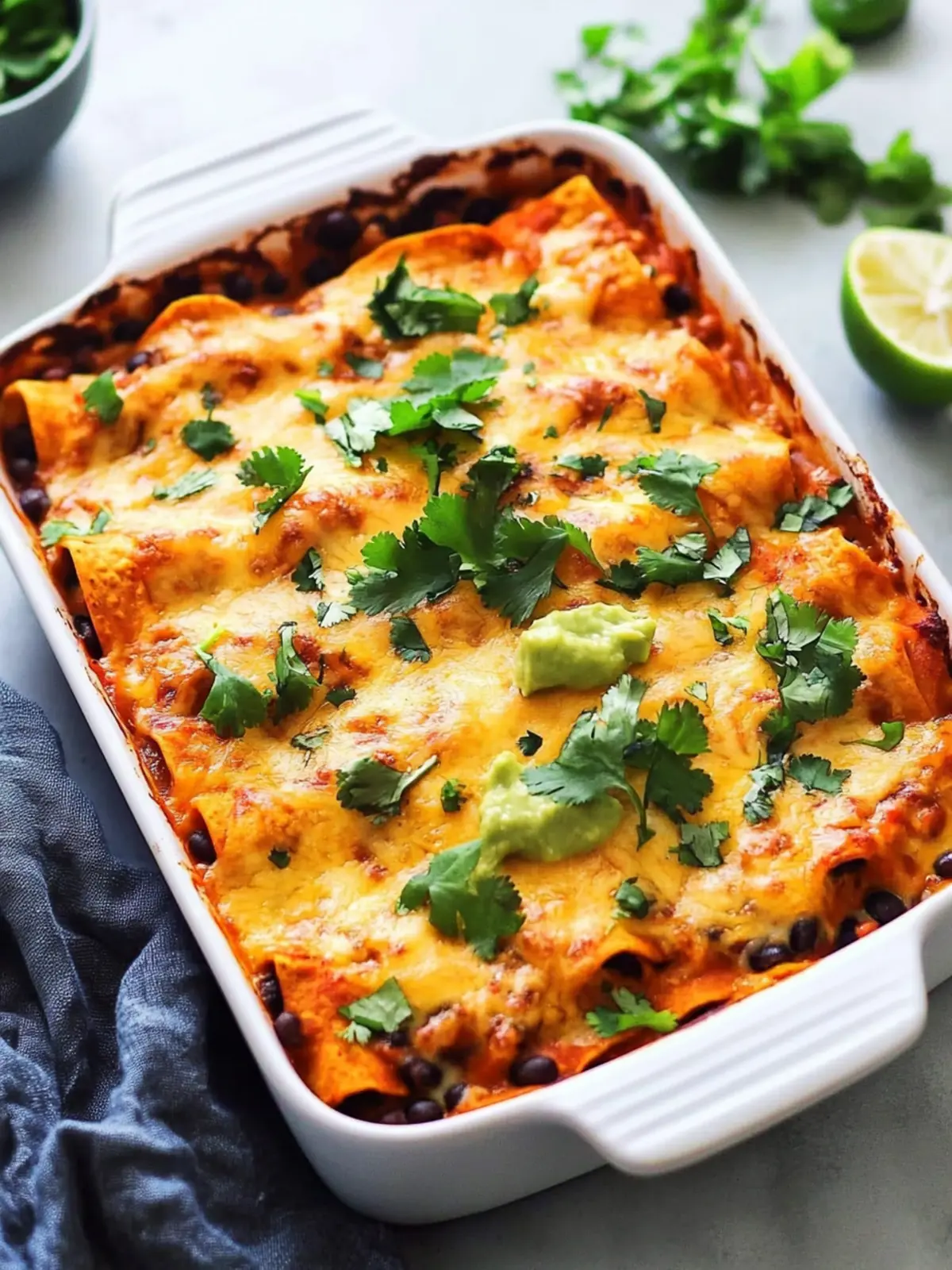 Savory Black Bean Enchilada Casserole That's Vegan Delight! 3 Black Bean Enchilada Casserole