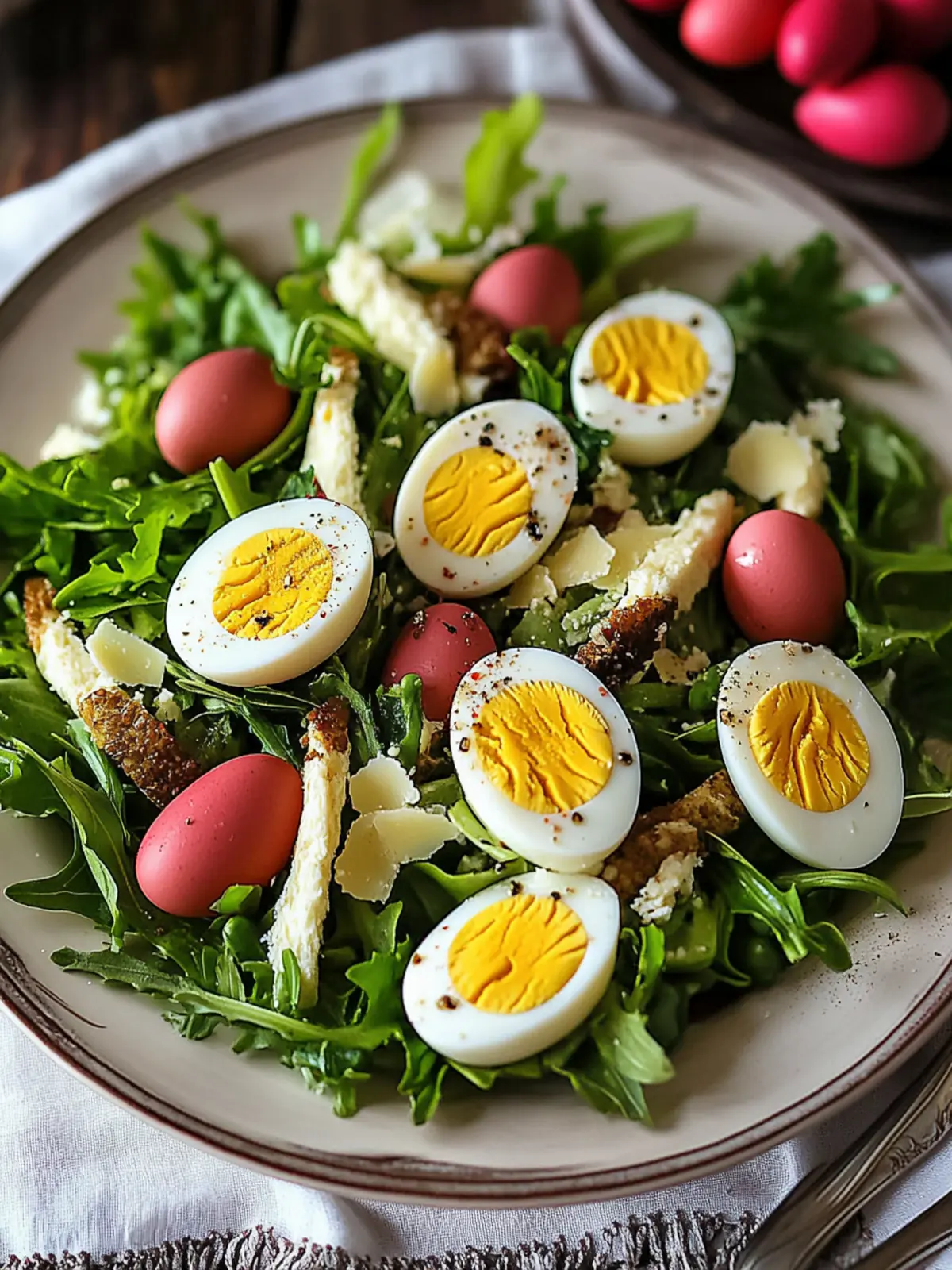 Delicious Easter Salad with Deviled Quail Eggs to Impress Guests 2 Easter Salad with Deviled Quail Eggs
