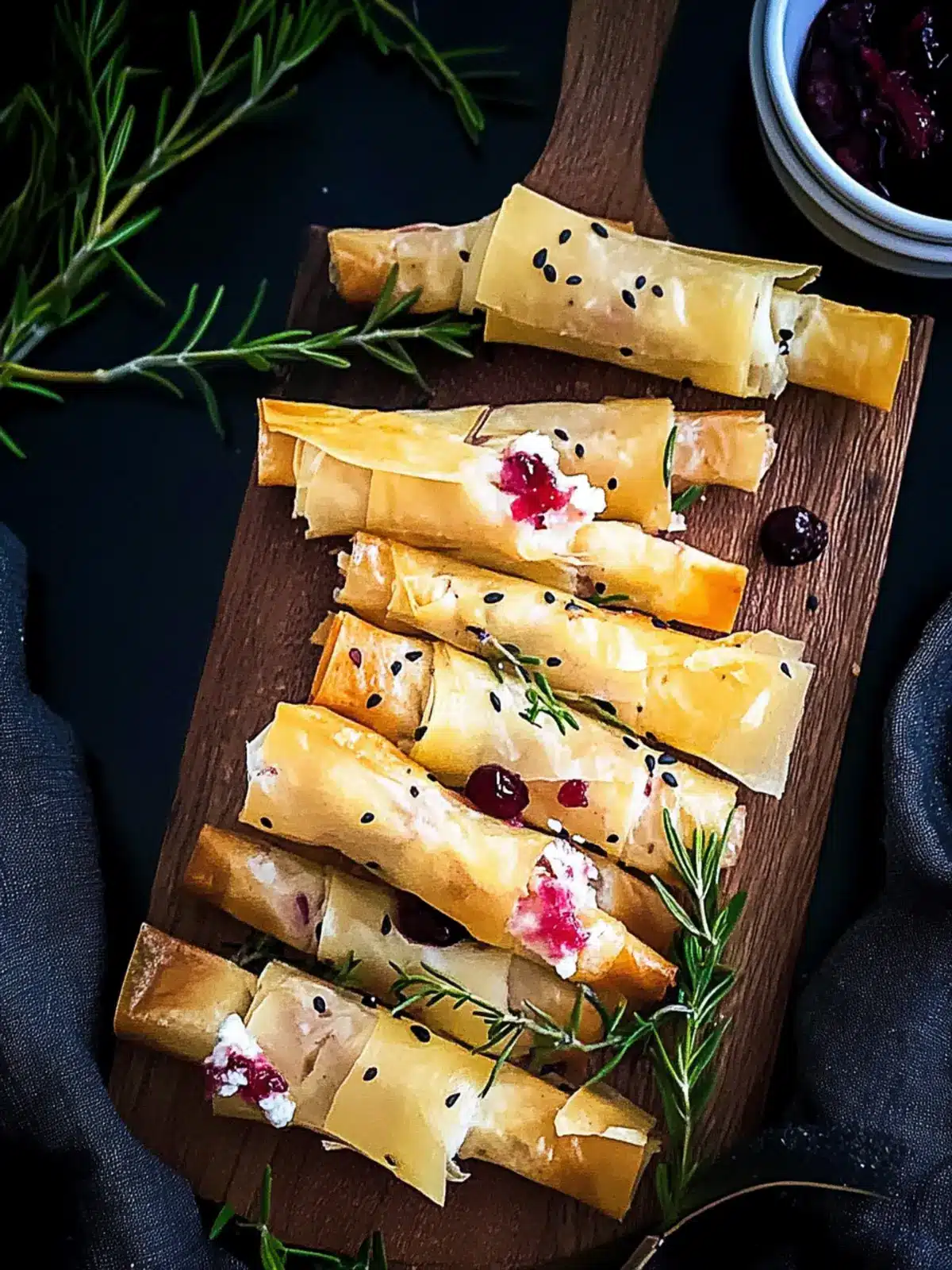 Crispy Cranberry and Brie Filo Crackers to Wow Your Guests 4 Cranberry and Brie Filo Crackers