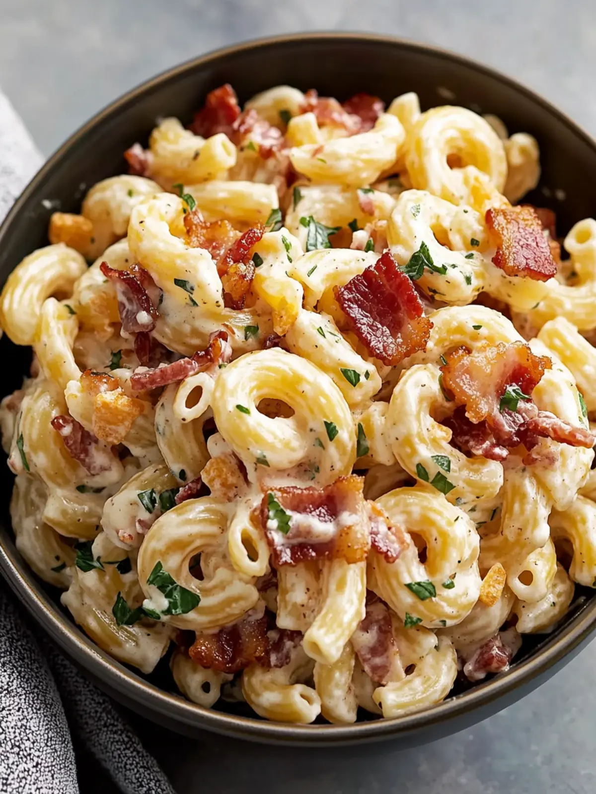 Creamy Bacon Cheddar Ranch Pasta Salad: Perfect for Summer Feasts 3 Creamy Bacon Cheddar Ranch Pasta Salad