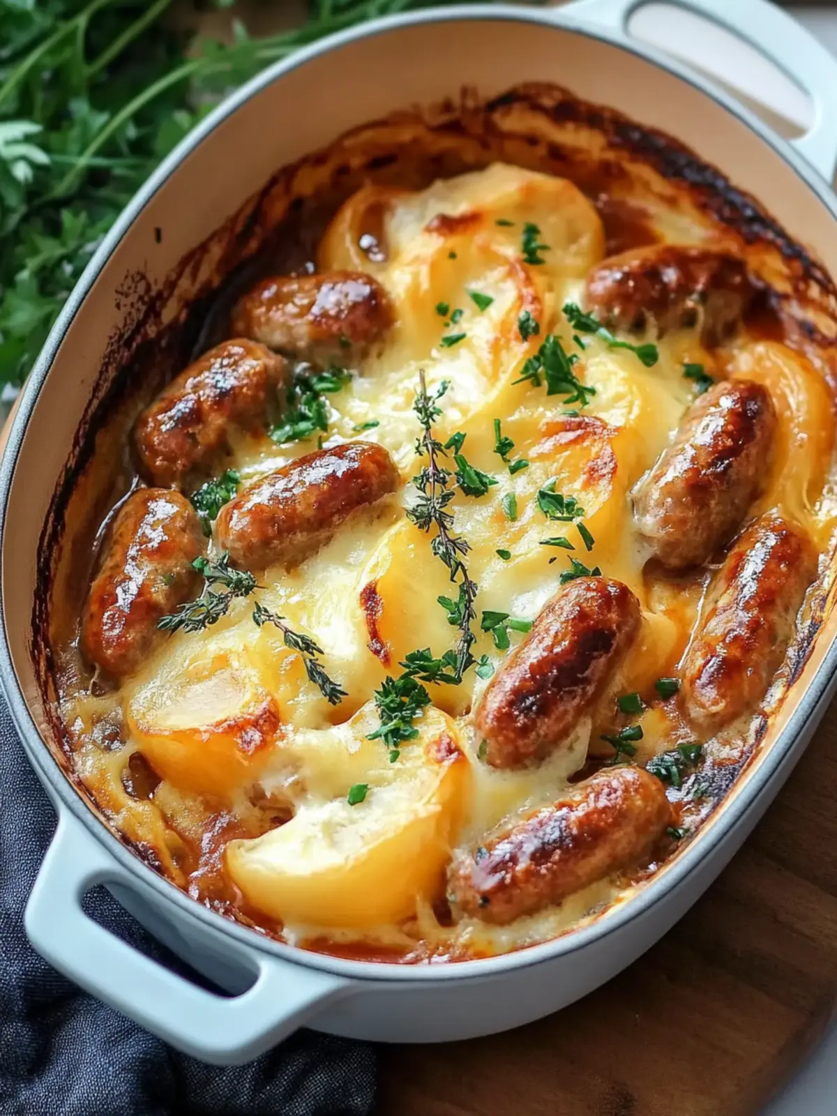 Savory Cumberland Sausage Casserole with Crispy Potato Bliss 2 Cumberland Sausage Casserole