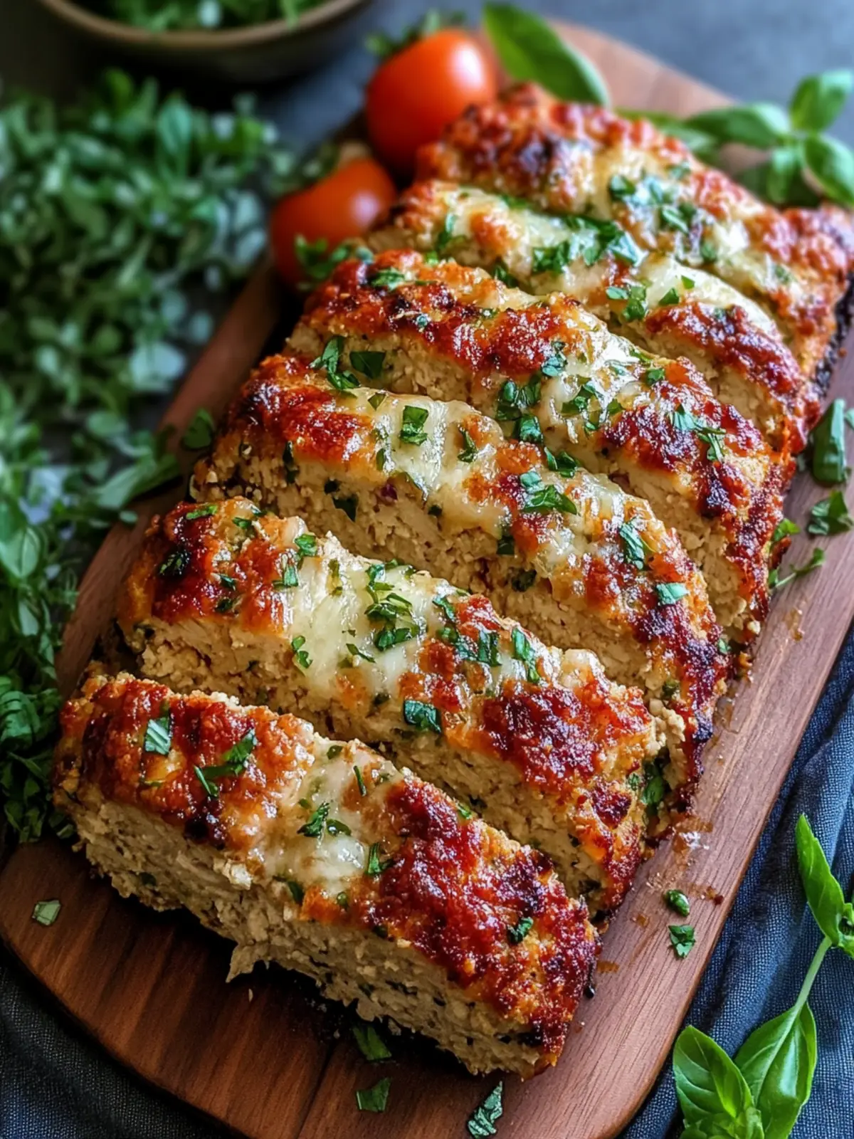 Savory Parmesan Chicken Meatloaf with Gooey Mozzarella Delight 4 Parmesan Chicken Meatloaf