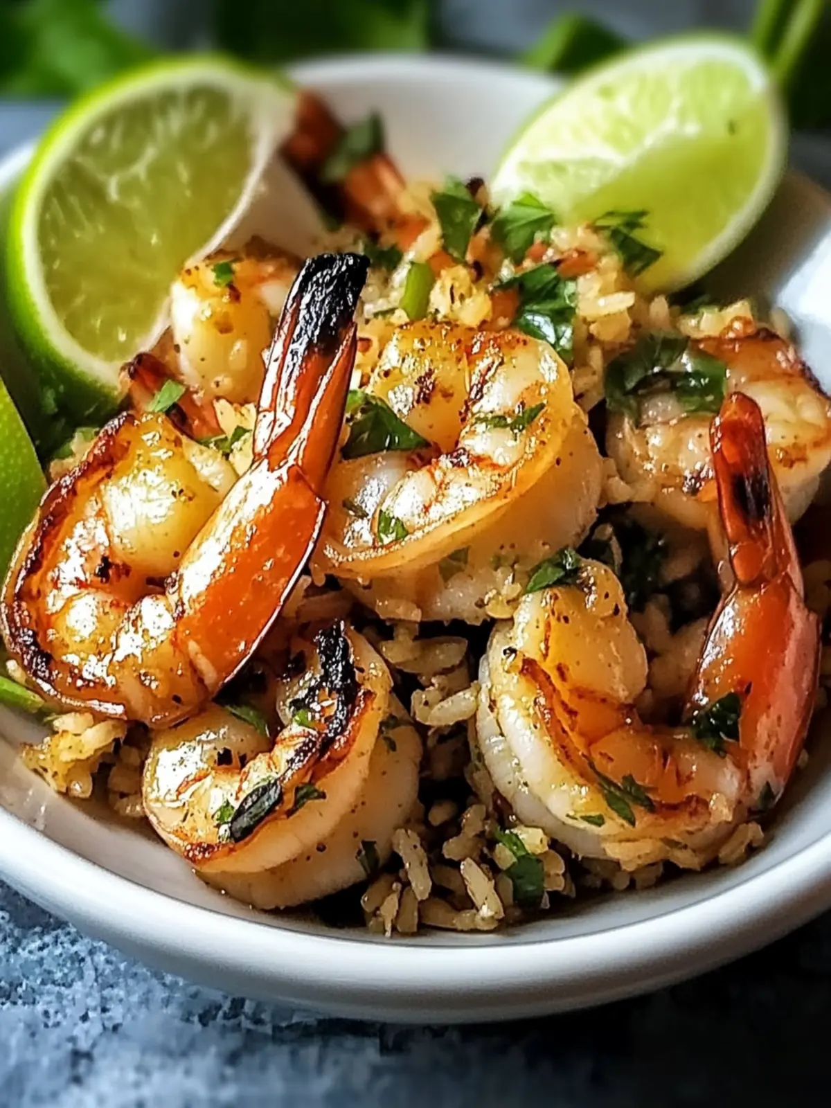 Savor Thai Chili Lemongrass Grilled Shrimp with Lime Rice 4 Thai Chili Lemongrass Grilled Shrimp with Sweet Basil & Lime Fried Rice