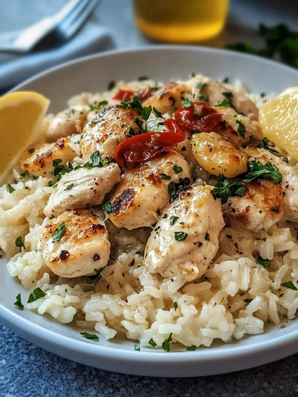 Flavorful Chicken Scampi with Garlic Parmesan Rice You ll Love 4 Chicken Scampi with Garlic Parmesan Rice