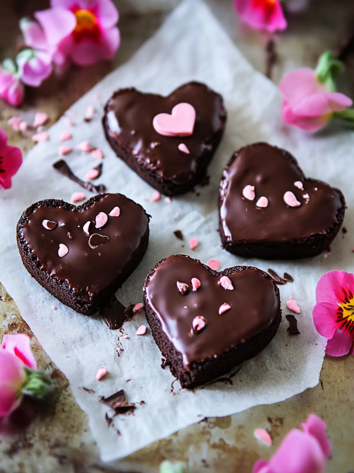 Chocolate Dipped Brownie Hearts: A Sweet Valentine s Delight 4 Chocolate Dipped Brownie Hearts