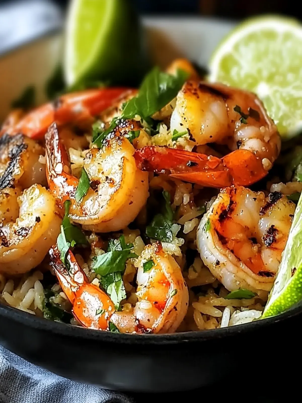 Savor Thai Chili Lemongrass Grilled Shrimp with Fresh Fried Rice 3 Thai Chili Lemongrass Grilled Shrimp with Sweet Basil & Lime Fried Rice
