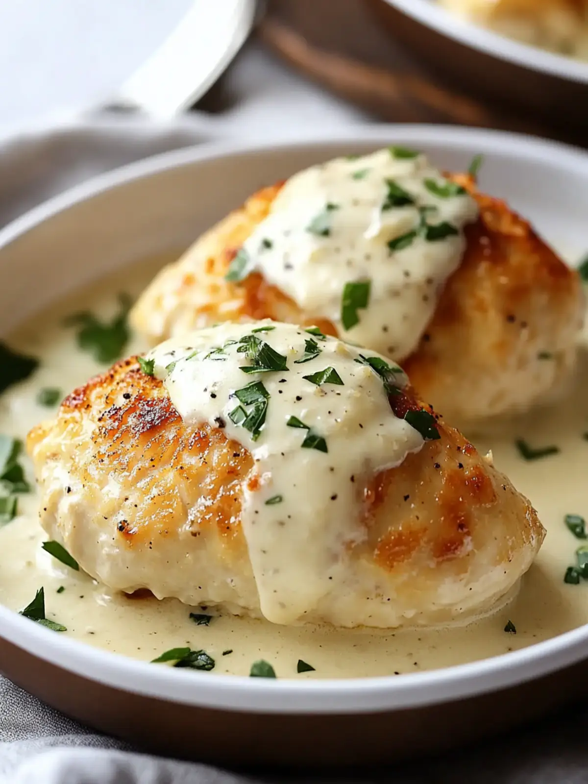 Chicken Pillows with Creamy Parmesan Sauce Bliss Made Easy 2 Chicken Pillows with Creamy Parmesan Sauce Bliss