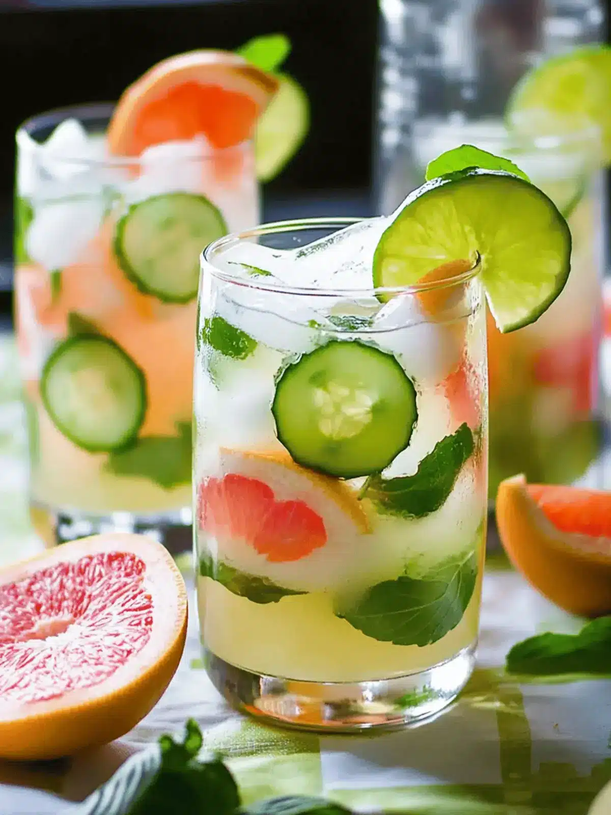 Delightfully Cool Cucumber Grapefruit Basil Mojito Recipe 2 Cucumber Grapefruit Basil Mojito