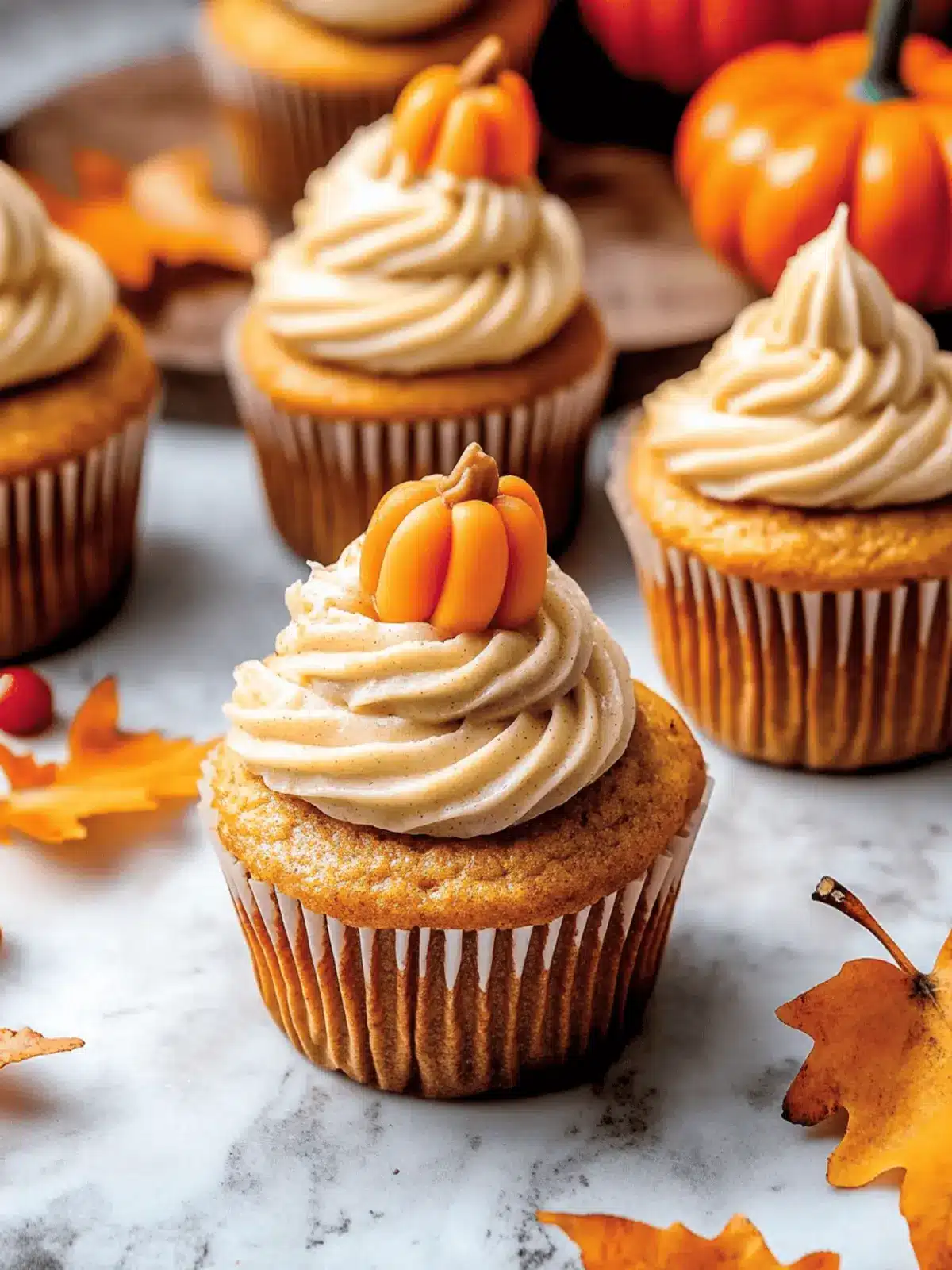 Pumpkin Cupcakes: Easy Fall Treat with Creamy Frosting 2 Pumpkin Cupcakes