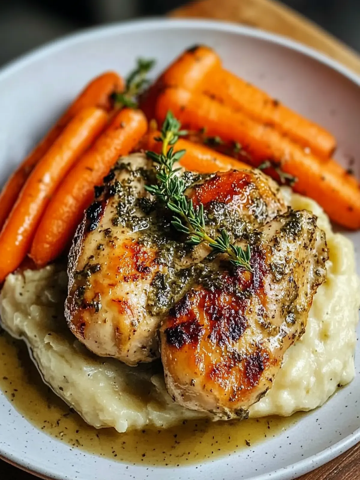 Savor Garlic Herb Chicken & Carrot Plate for a Fresh Dinner! 2 Garlic Herb Chicken & Carrot Plate