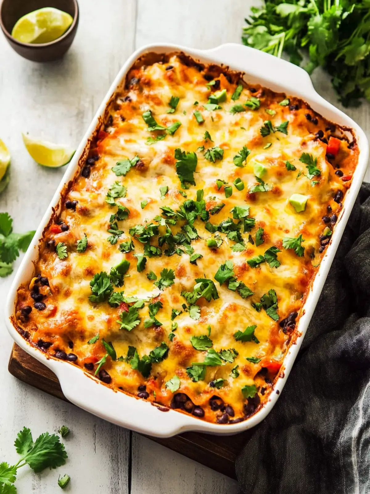 Savory Black Bean Enchilada Casserole That's Vegan Delight! 4 Black Bean Enchilada Casserole